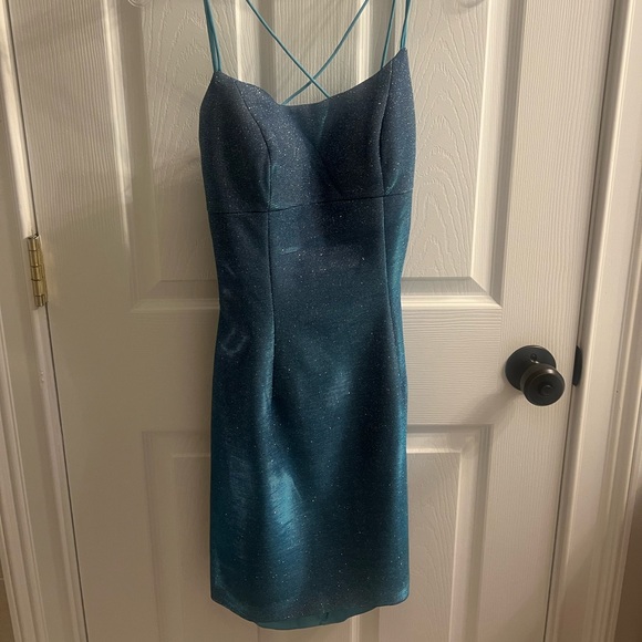 Sherri Hill blue sparkly dress - Picture 3 of 5